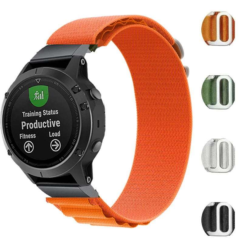Correia de pulso Nylon Alpine, substituição da pulseira QuickFit, 20mm, 22mm, 26mm, Garmin Fenix 7,