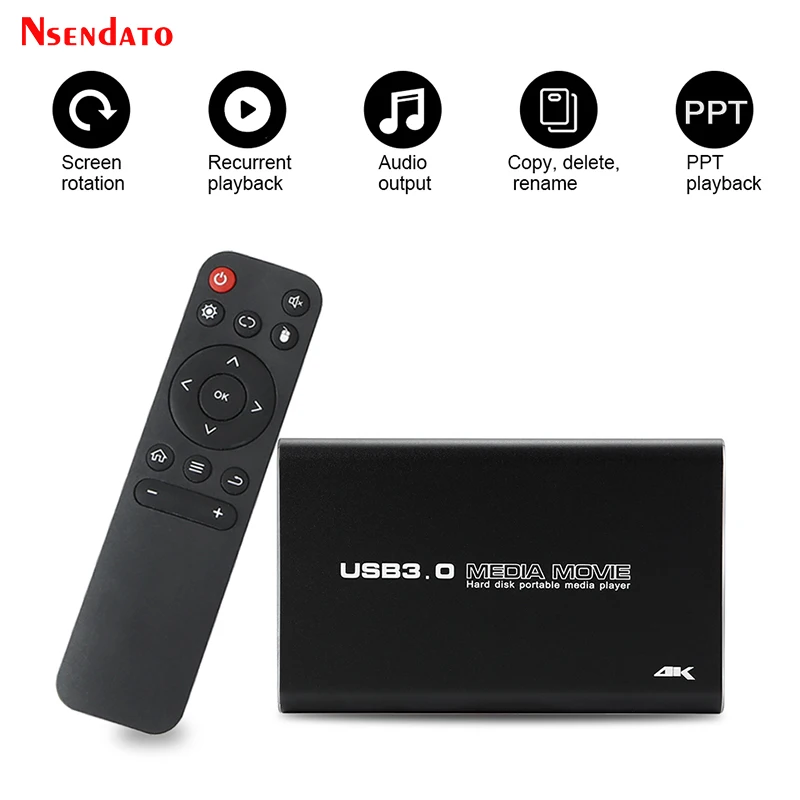 Usb 3,0 usb 2.5 "sata 4k festplatte media player für usb hdd sd mkv h.265 av tv avi rmvb wmv full hd