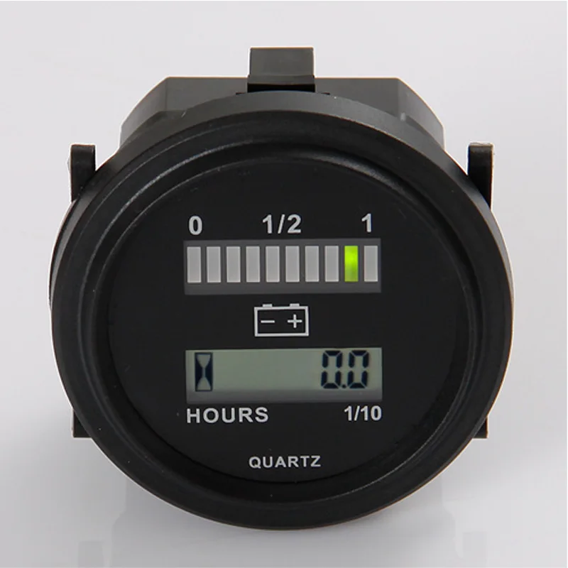 LCD Digital Stunde Meter Akkumulieren Timer Zähler 999999,59 Snap in Fahrzeug Boot Lkw Motorrad für