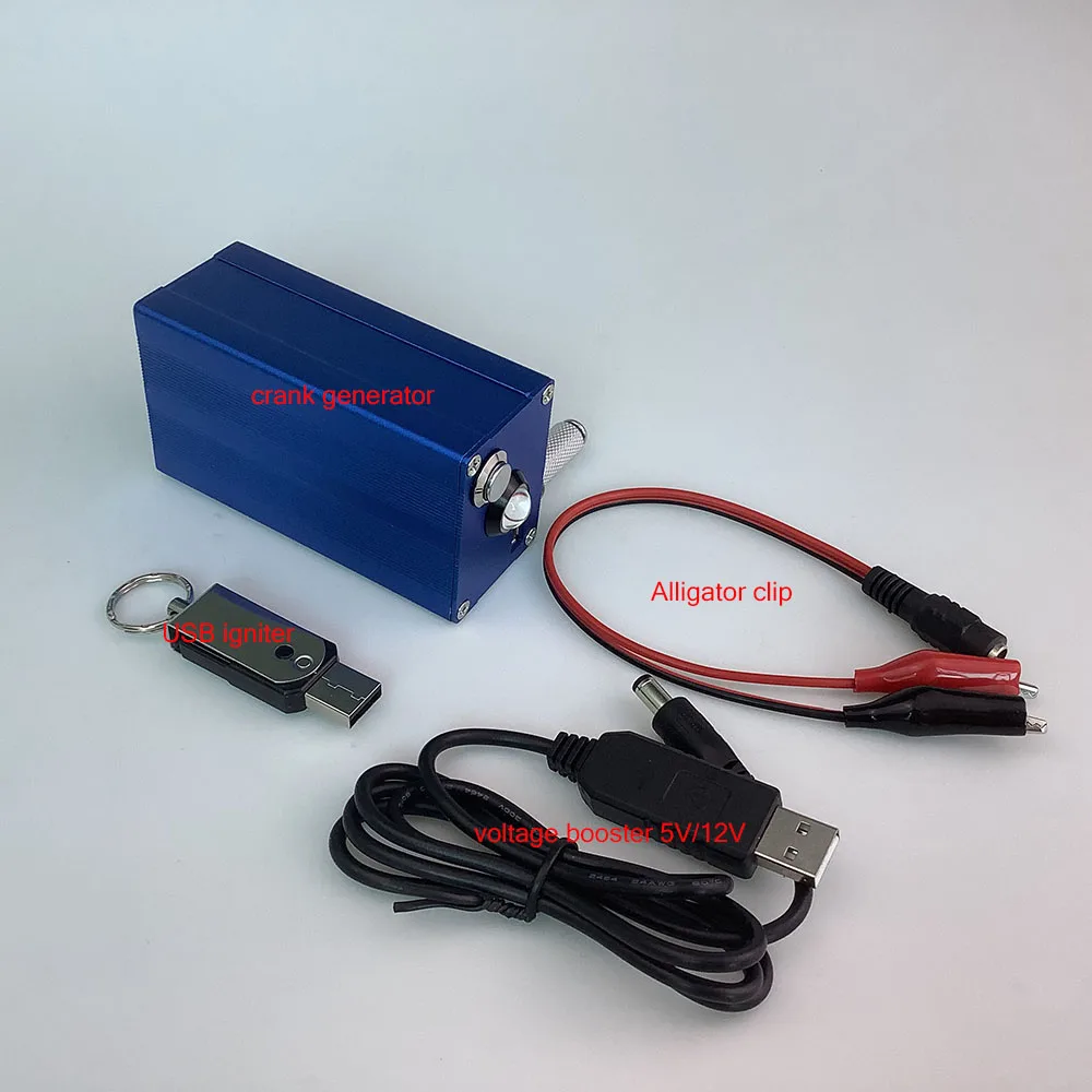 Hand Crank Generator Portable Outdoor Emergency Survival 5V 12V USB Charger Lighting Rechargeable