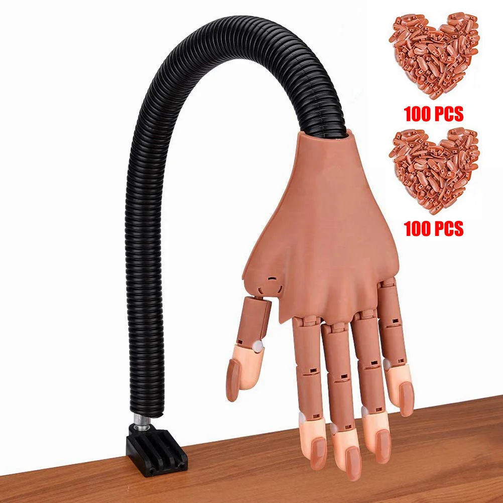 Practice Hand For Acrylic Nails Adjustable Flexible Nail Practice Hands Training Movable Nail