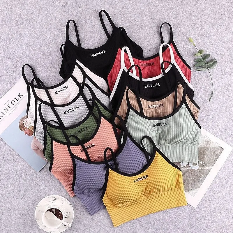 New Sports Bra For Women Gym Sexy Crop Top Bra Women Cotton Underwear Soft Comfort Tube Tops Female