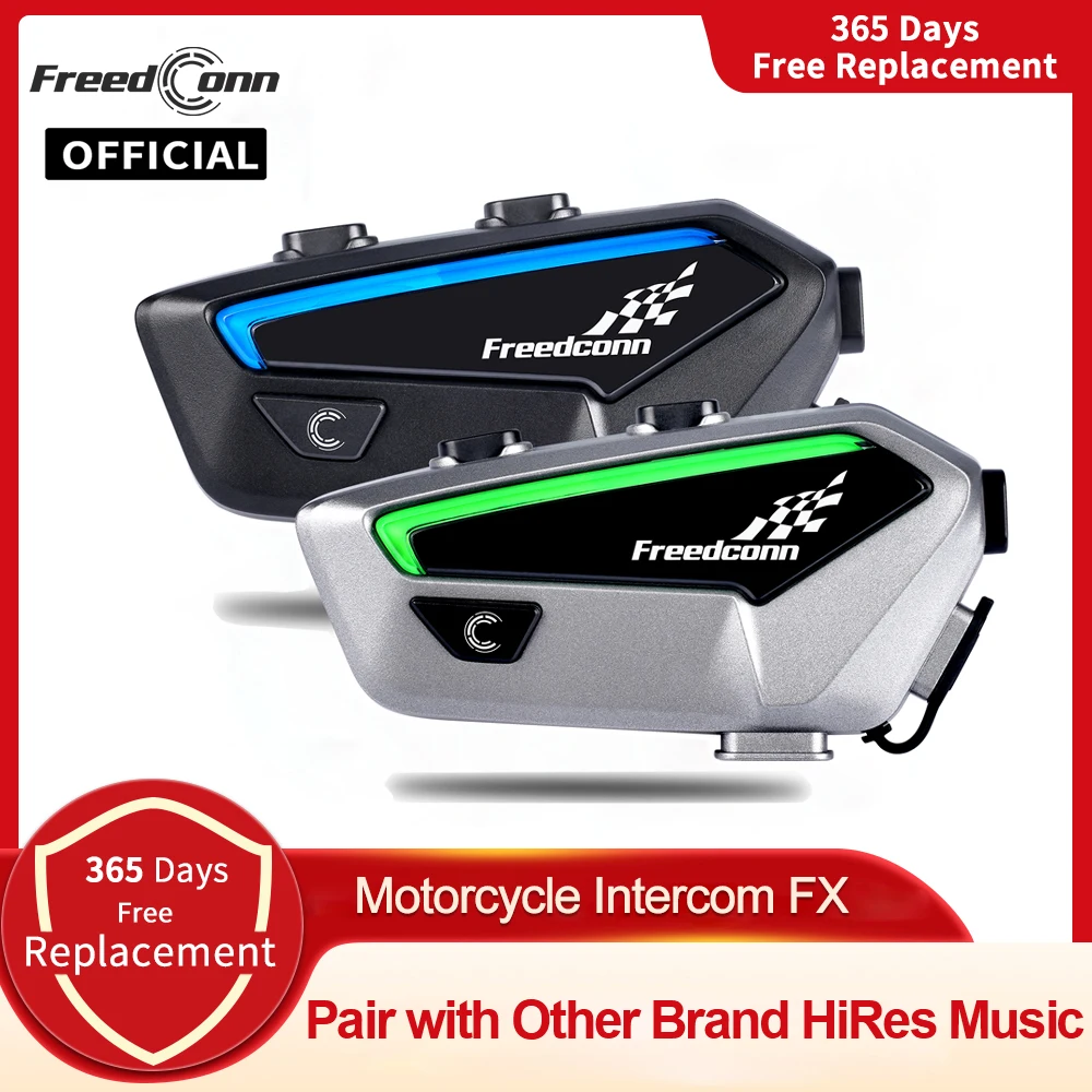 Motorrad Intercom Bluetooth Helm Headset Freedconn FX 10 Fahrer Paar Andere Marken Motorrad Sprech