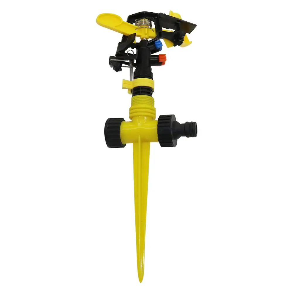 Adjustable Spiked Rocker Impact Sprinkler Garden Agriculture Watering Nozzle Lawn Irrigation