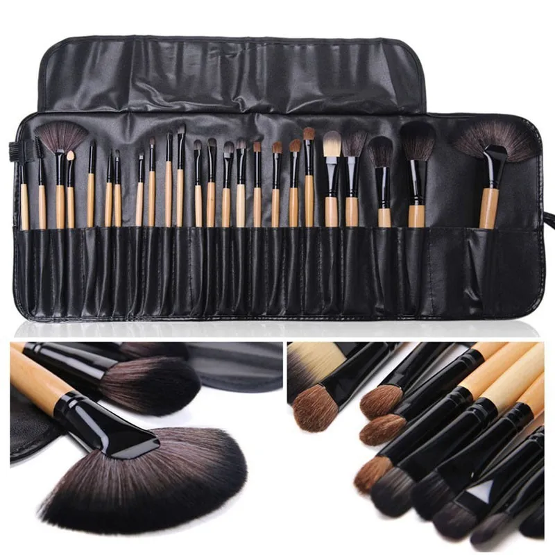Gift Bag Of  24 pcs Makeup Brush Sets Professional Cosmetics Brushes Eyebrow Powder Foundation