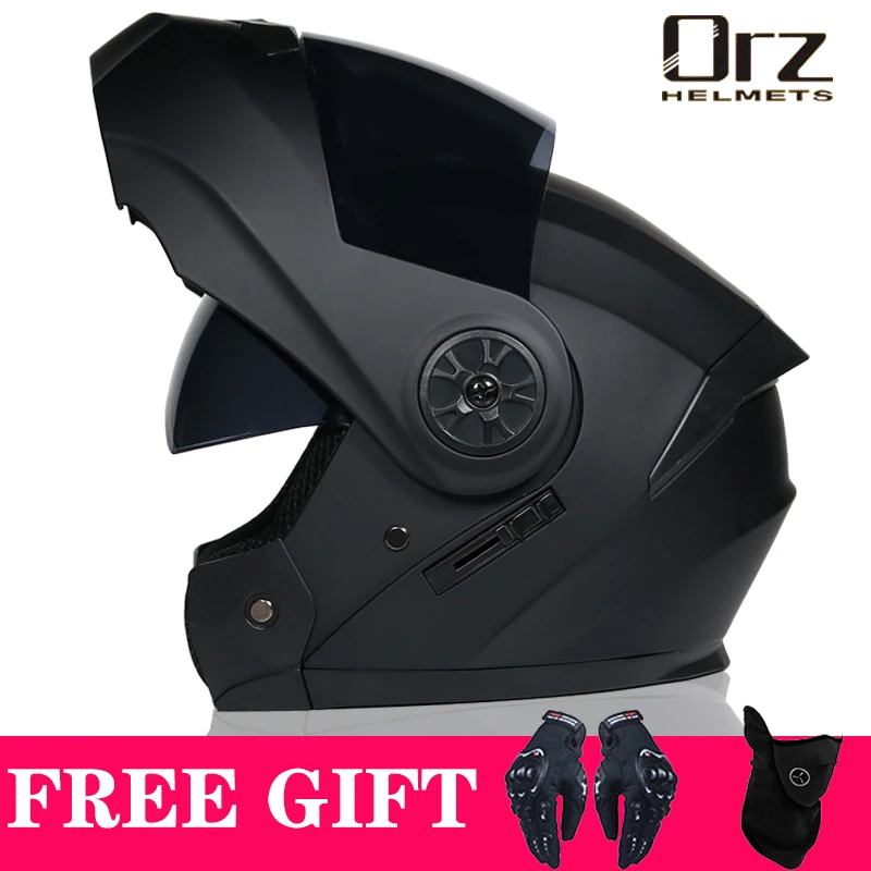 Latest DOT Approved Safety Modular Flip Motorcycle Helmet Voyage Racing Dual Lens Helmet Interior