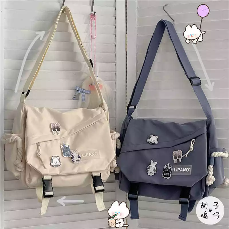 Nylon Handbags Shoulder Bag Large Capacity Crossbody Bags for Teenager Girls Men Harajuku Messenger