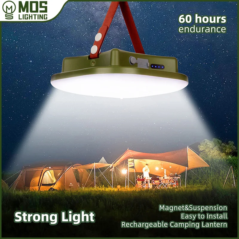 MOSLIGHTING Rechargeable Camping Lights Strong Magnet Zoom Portable Torch Tent Lantern Work