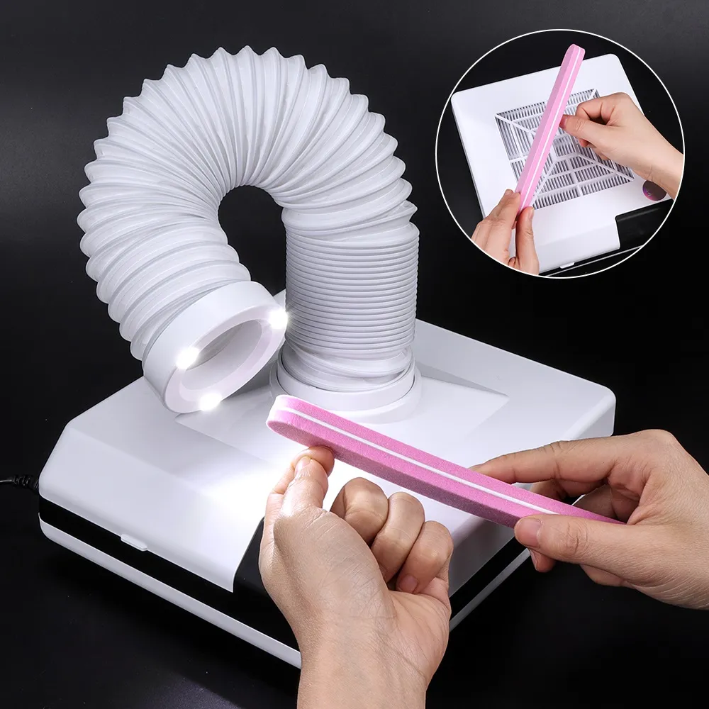 60W Nail Dust Collector Machine Nail Dust Vacuum Cleaner For Manicure Pedicure Nail Art Salon Dust