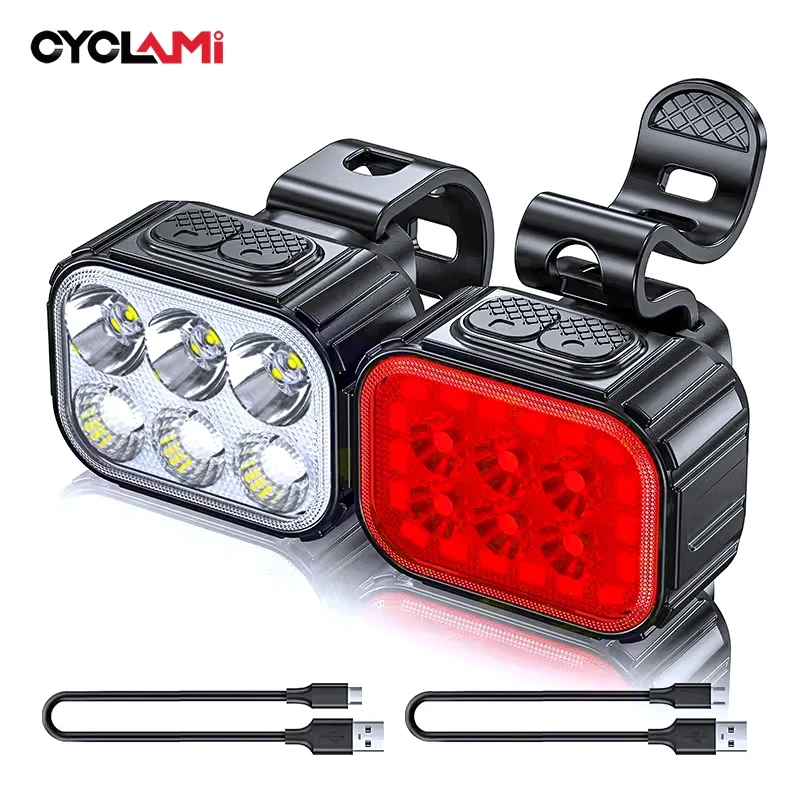 CYCLAMI 550LM Bike Light Front Lamp USB Rechargeable T6 LED 1100mAh Bicycle Light Waterproof