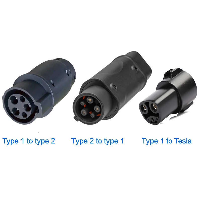 32a 60a evse Adapter Typ 1 bis Typ 2 ev Adapter Konverter sae j1772 zu Tesla ev Ladegerät Stecker