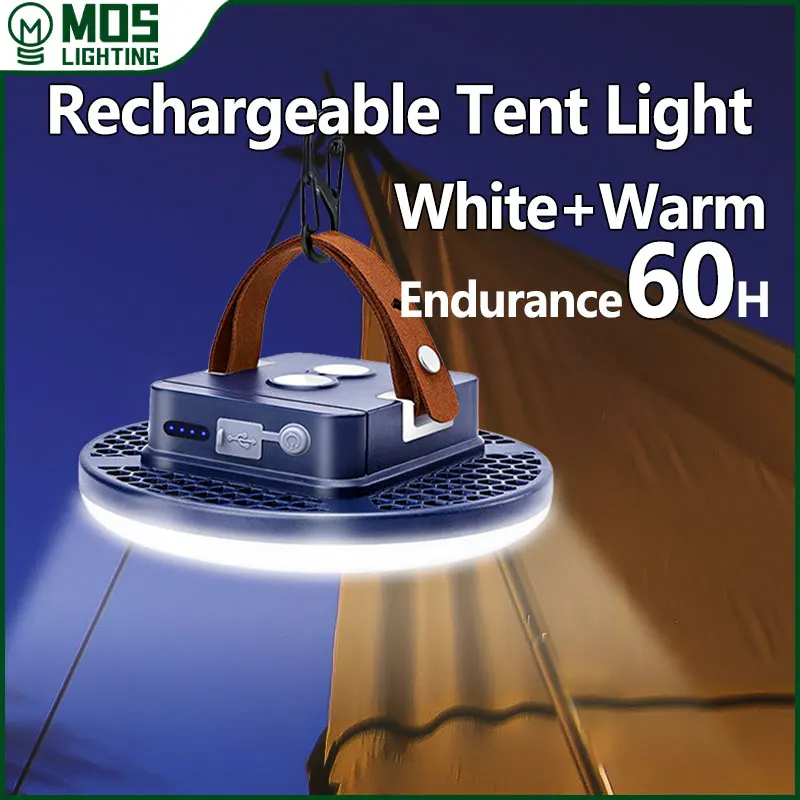 MOSLIGHTING Rechargeable Camping Light Outdoor Fishing Flashlight Tent Lantern Work Emergency