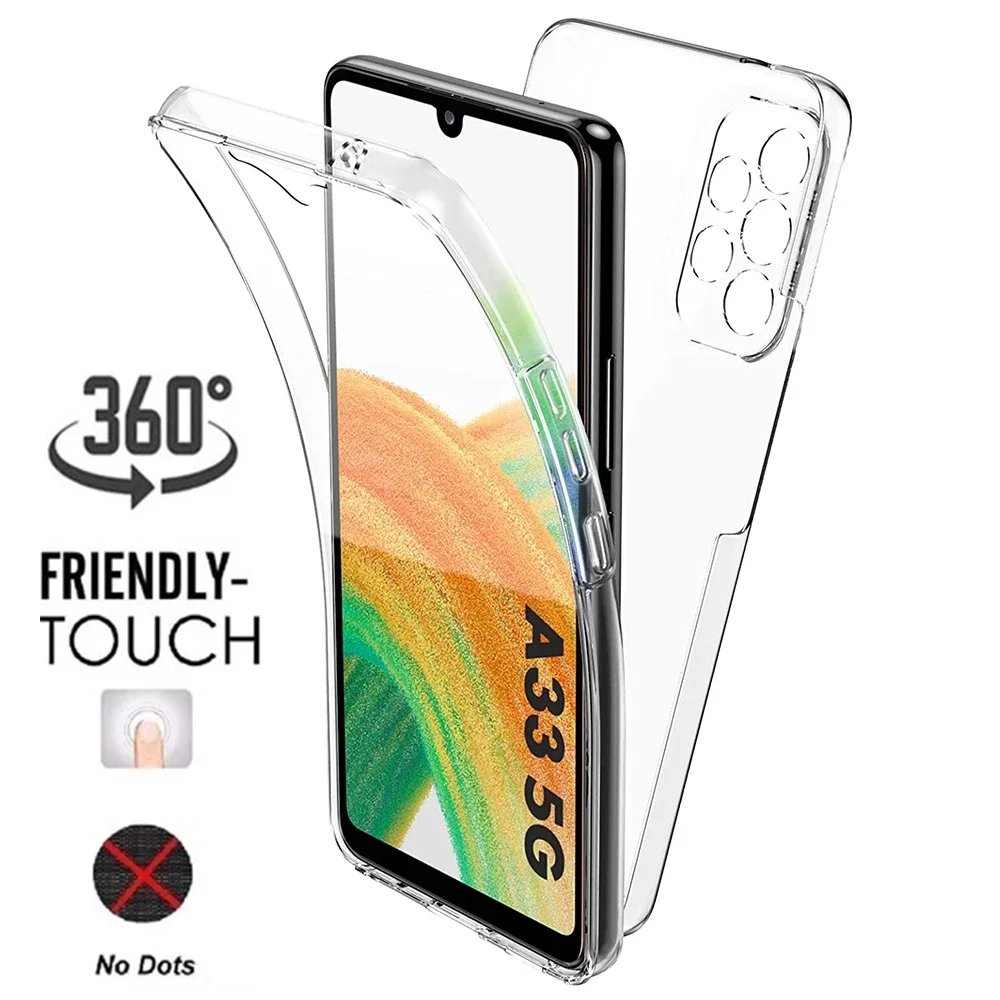 360 ° Full Case Capa Silicone Para Samsung Galaxy S21 S23 S20 ultra  A33 A23 A73 A13 A52 A53 A32 A22