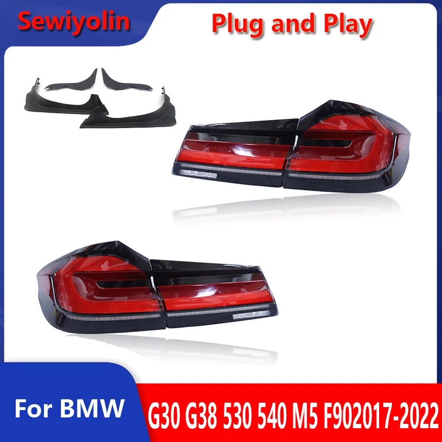 Car Accessories G38 G30 LED Tail Lights For BMW 530 540 M5 F90 2017-2022 Rear Lamps DRL Plug And