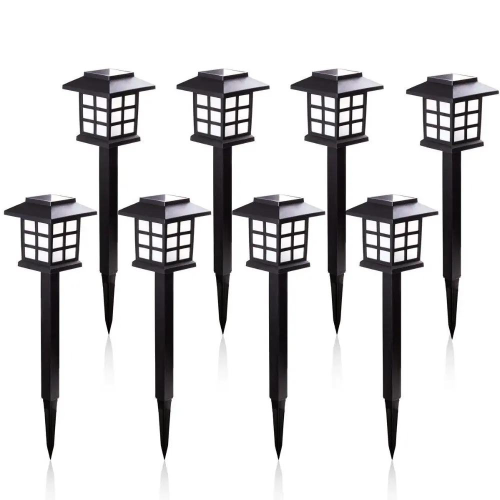 2/6/8pcs Led Solar Pathway Lights Waterproof Outdoor Solar Lamp for