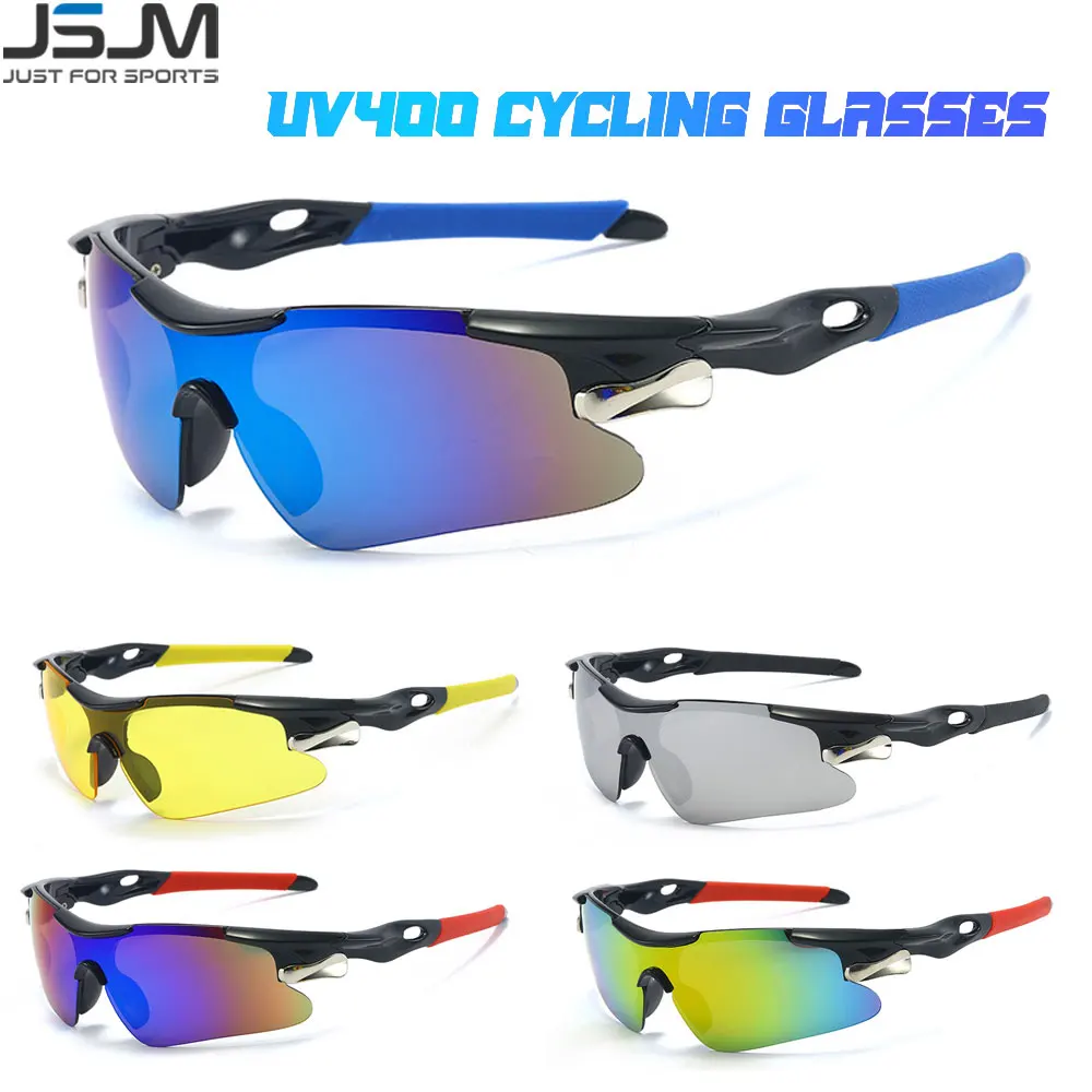 JSJM Outdoor Men Cycling Sunglasses Road Bicycle Mountain Riding Protection Sports Glasses Goggles