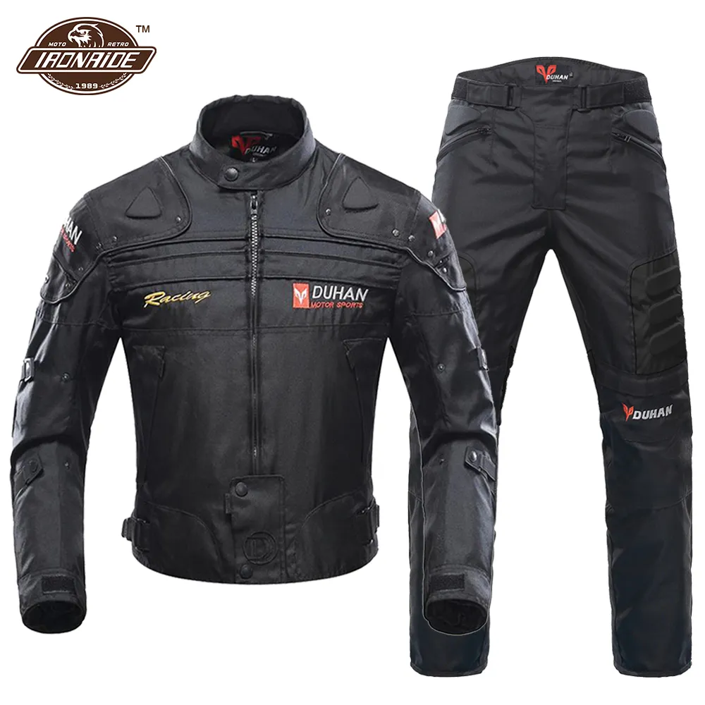 DUHAN Windproof Motocross Jacket Motorcycle Pants Men Motorcycle Jacket Wear-resistant Body Armor