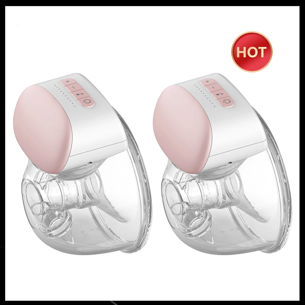 2/1pcs BB-P1 Wearable Breast Pump Hands Free Electric Portable Wearable Breast Pumps BPA-free
