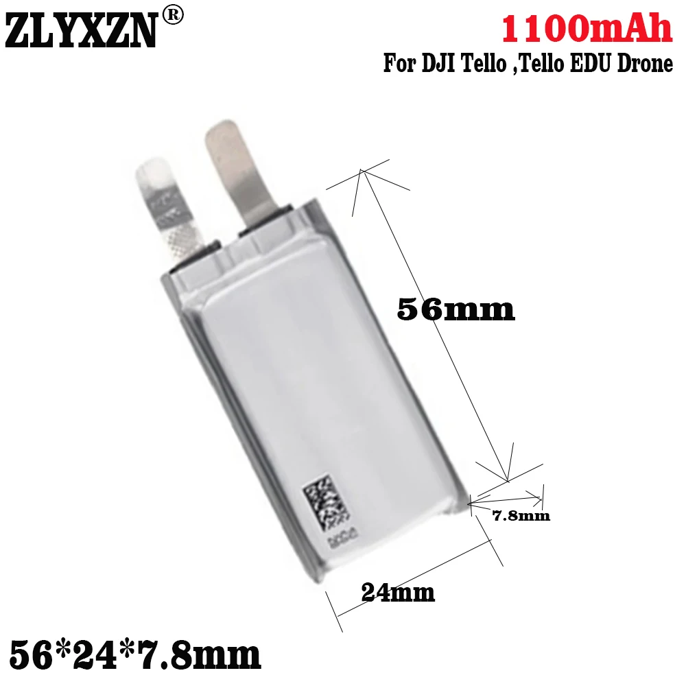 1-12 pces 782456 novo 3.8v max 4.35v 1100mah li-polímero bateria de vôo de substituição diy célula