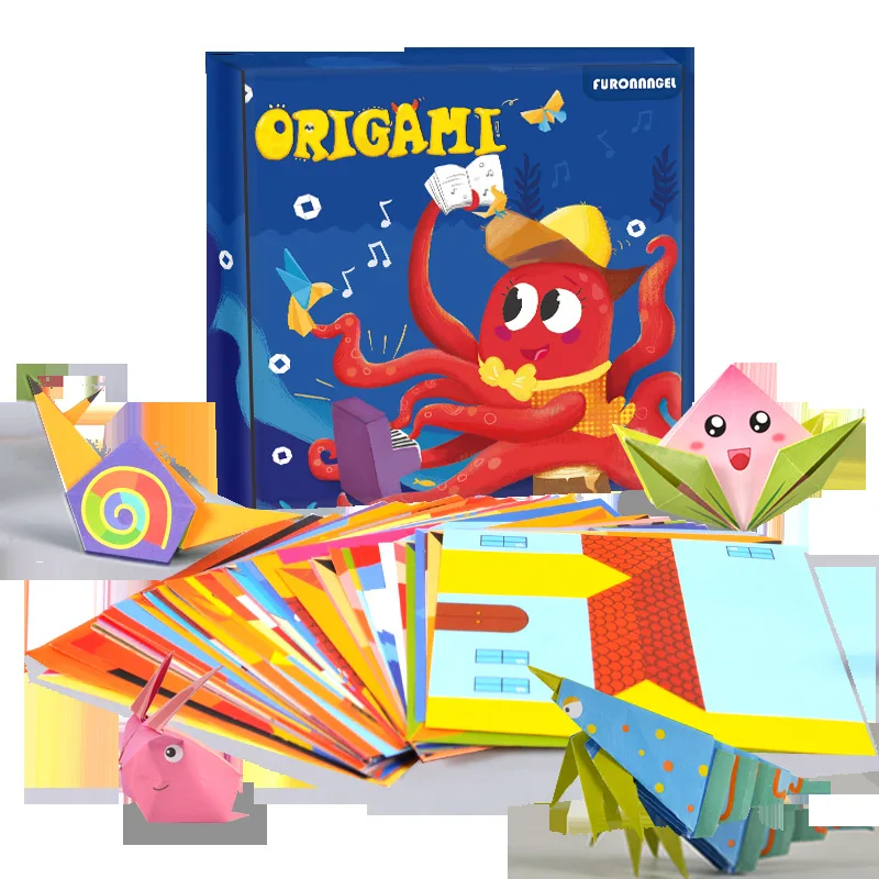 Baby Craft Toys Cartoon Animal Origami Paper Cutting Book Kids Paper Cut Puzzle Early Learning