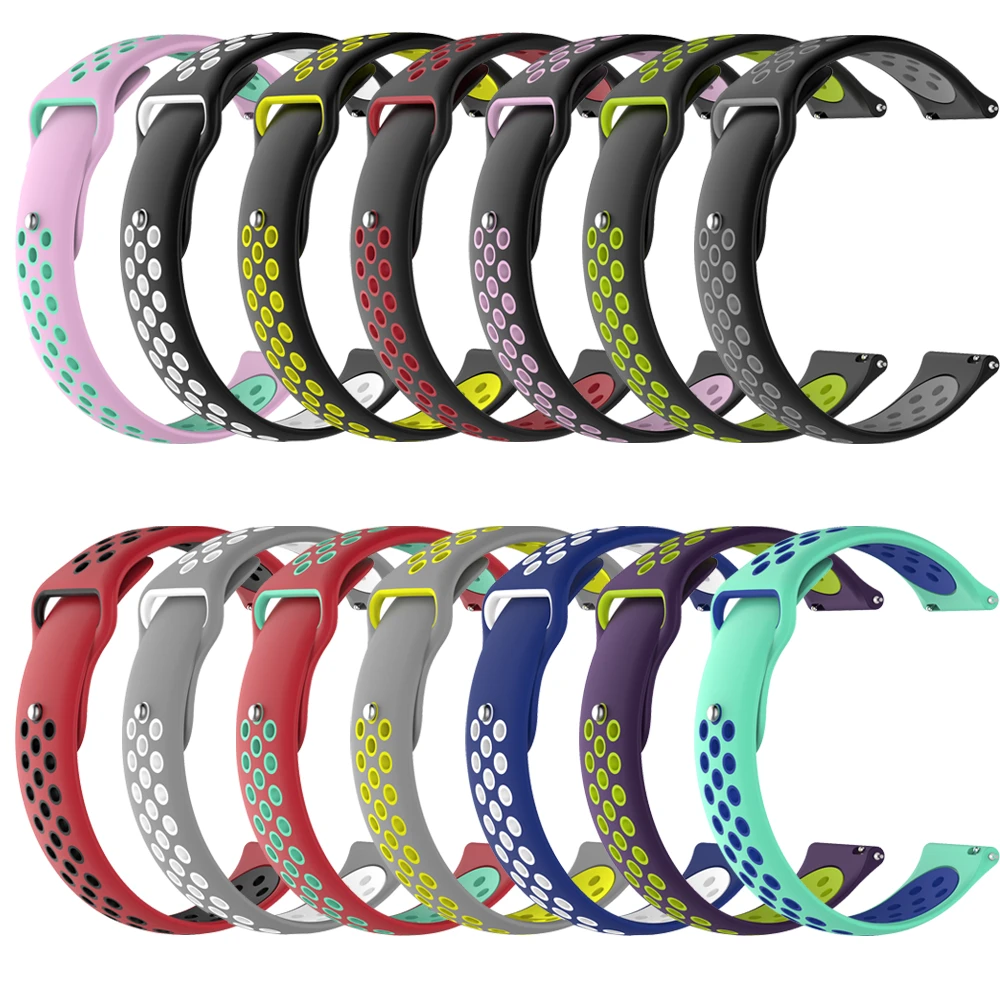 Pulseira Rainbow Silicone Wrist para relógio HUAWEI, GT Runner, GT 3, GT2 Pro, Honor, GS 3, Magic 2,