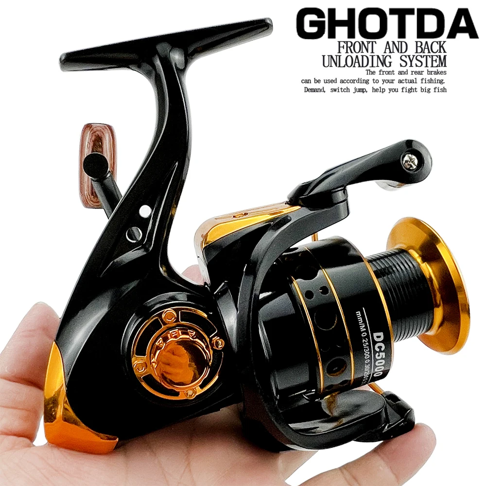 Metal Spool Spinning Fishing Reel 1000-7000 Series Fishing Wheel 5.2:1 Fishing Tackle Pesca Carrete