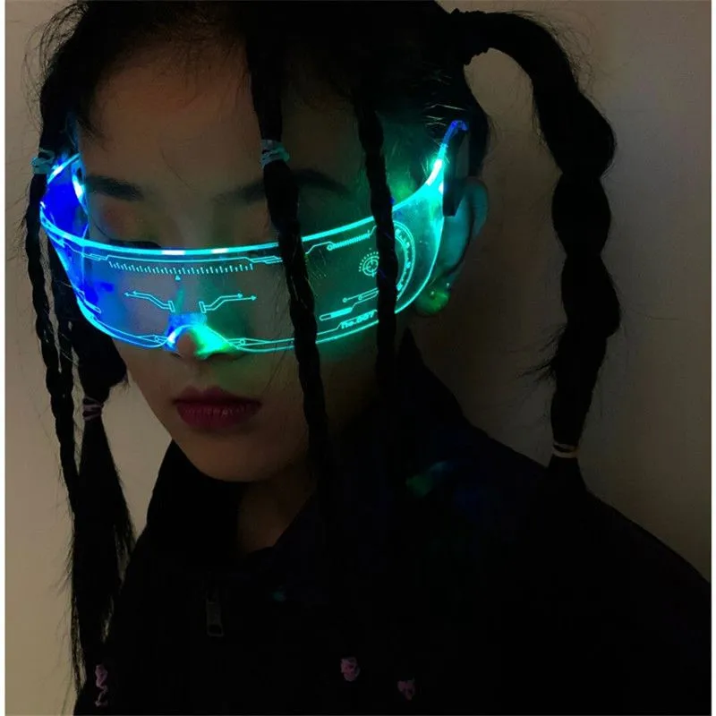 Colorful Luminous Glasses for Music Bar KTV Christmas Valentine's Day Party Decoration LED Goggles
