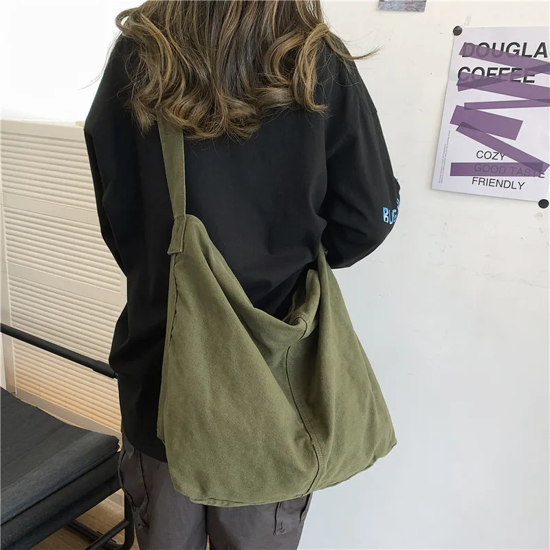 Women's Shoulder Bag Large Canvas Crossbody Bags for Women 2023 Cotton Cloth Fashion Korean Female