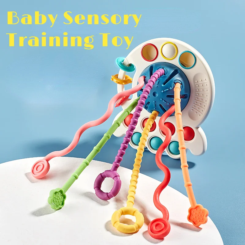 Baby Montessori Sensory Development Educational Toys Pull String Finger Grasp Training Early