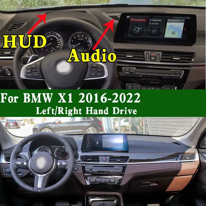 Para bmw x1 f49 f48 lhd 2016-2022 2023 dashmat painel de instrumentos capa almofada protetora traço