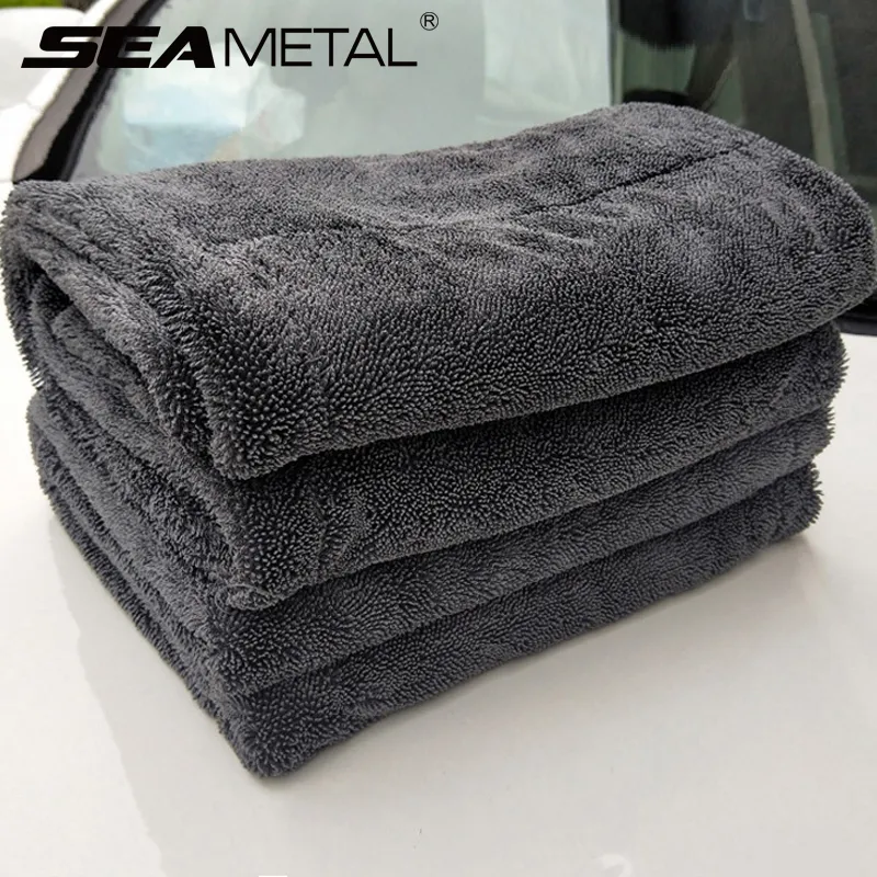 Car Wash Towel 1200GSM Double Sided Towel Car Detailing Twisted Braid Cloth Super Absorbent Rag for