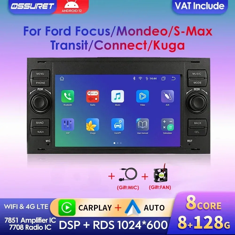 Für Ford Fusion Focus Transit C-MAX Mondeo Fiest Octa Core Auto Stereo Auto Multimedia Player GPS