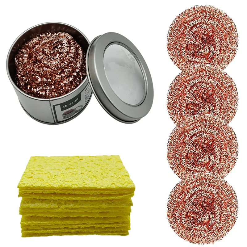 Cleaning Ball Desoldering Soldering Iron Mesh Filter Cleaning Nozzle Tip Copper Wire Cleaner Ball