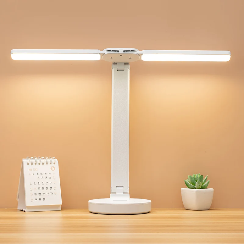 LED Desk Lamp 3 Levels Dimmable Touch Night Light USB Rechargeable Eye Protection Foldable Table