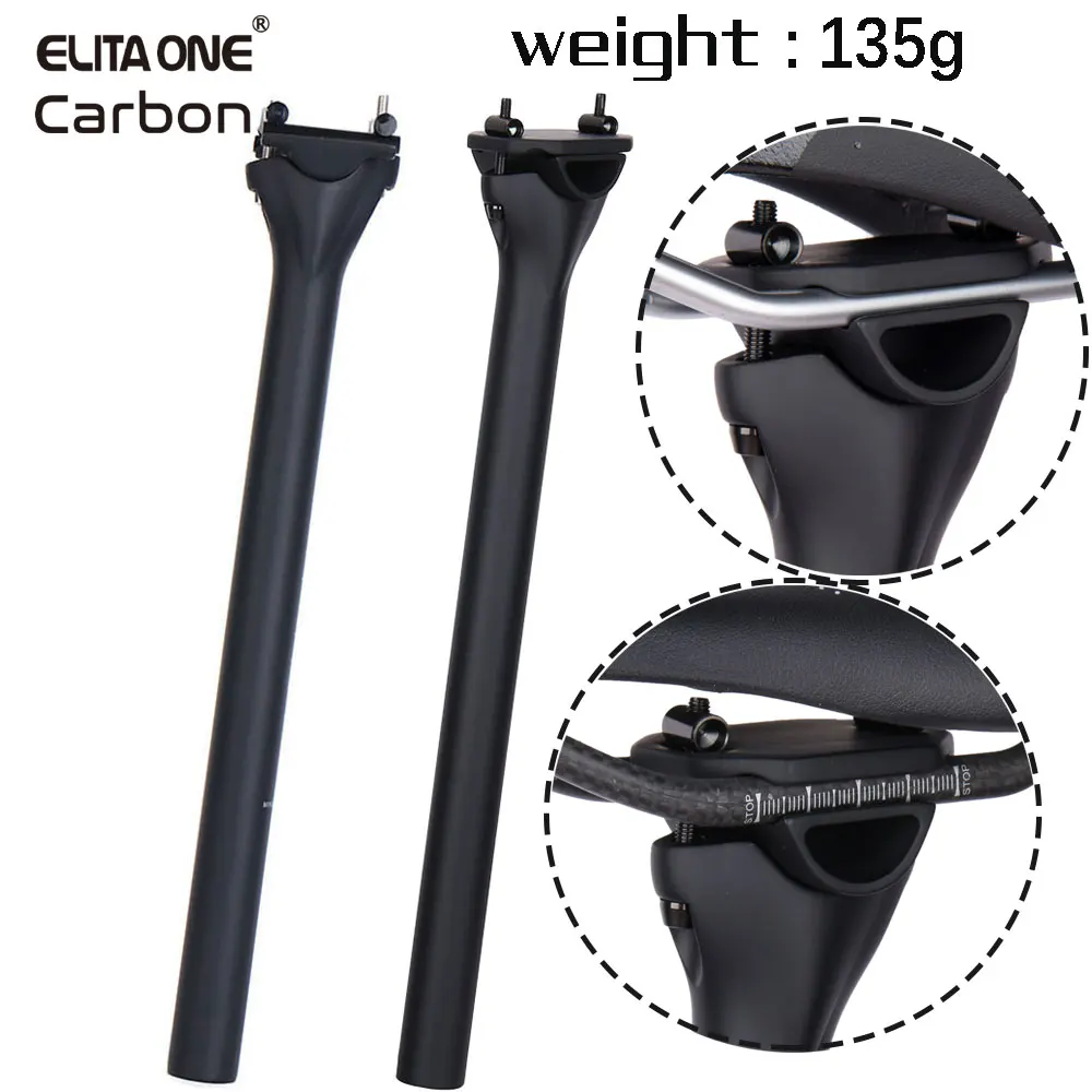 ELITA ONE MTB Carbon Fiber Seat Post 27.2/30.9/31.6mm Mountain/Road Bike Seatpost UD Matte Bicycle