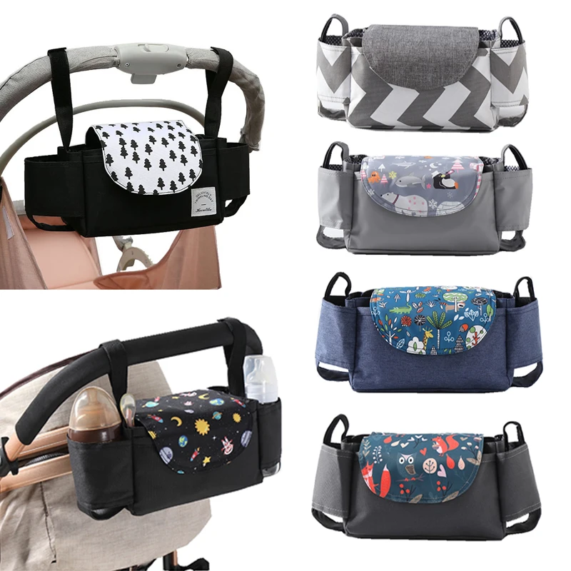 Stroller Bag Pram Organizer Baby Accessories Cup Holder Cover Newborns Trolley Portable Travel Car