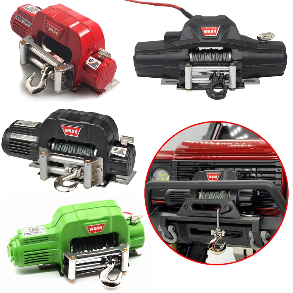 Metal Automatic Simulation Simulated Winch for 1/10 1/8 RC Crawler Car Axial SCX10 III 90046 D90