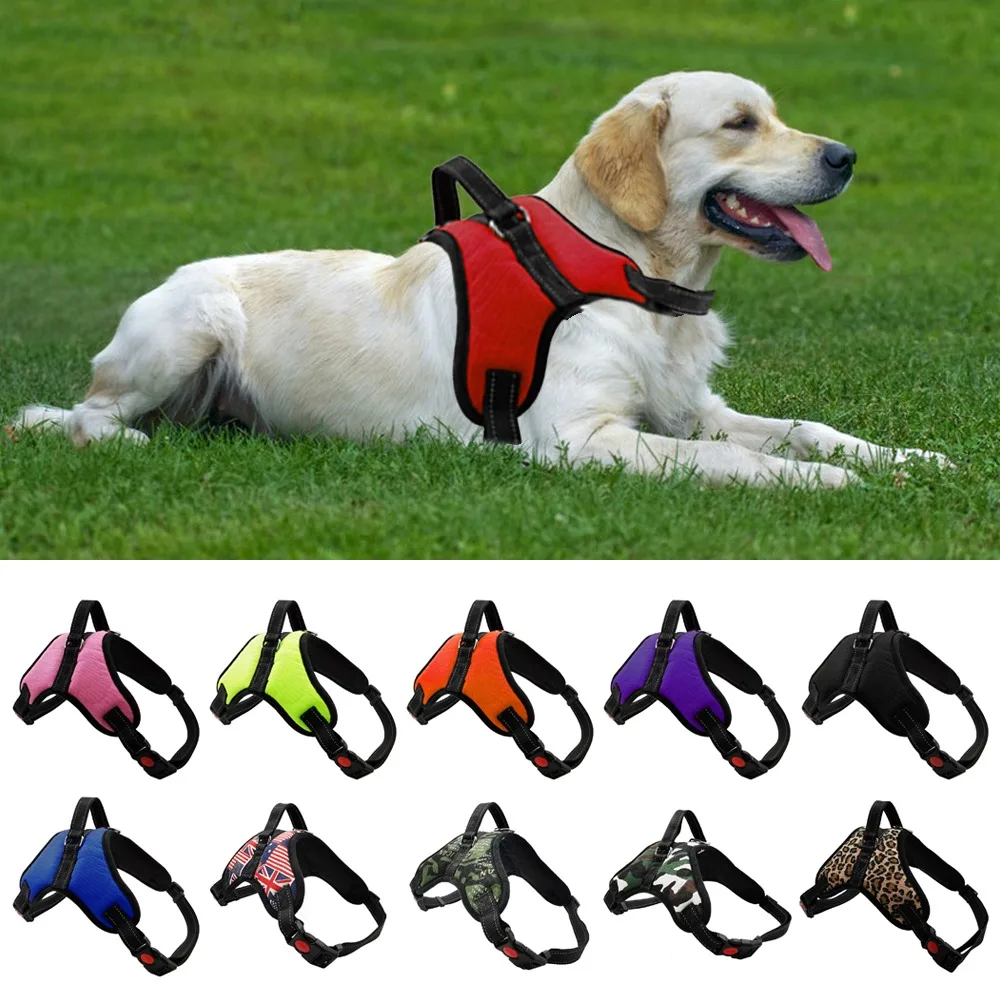 Pet Dog and Cat Adjustable Harness with Leash Reflective and Breathable for Small and Large Dog