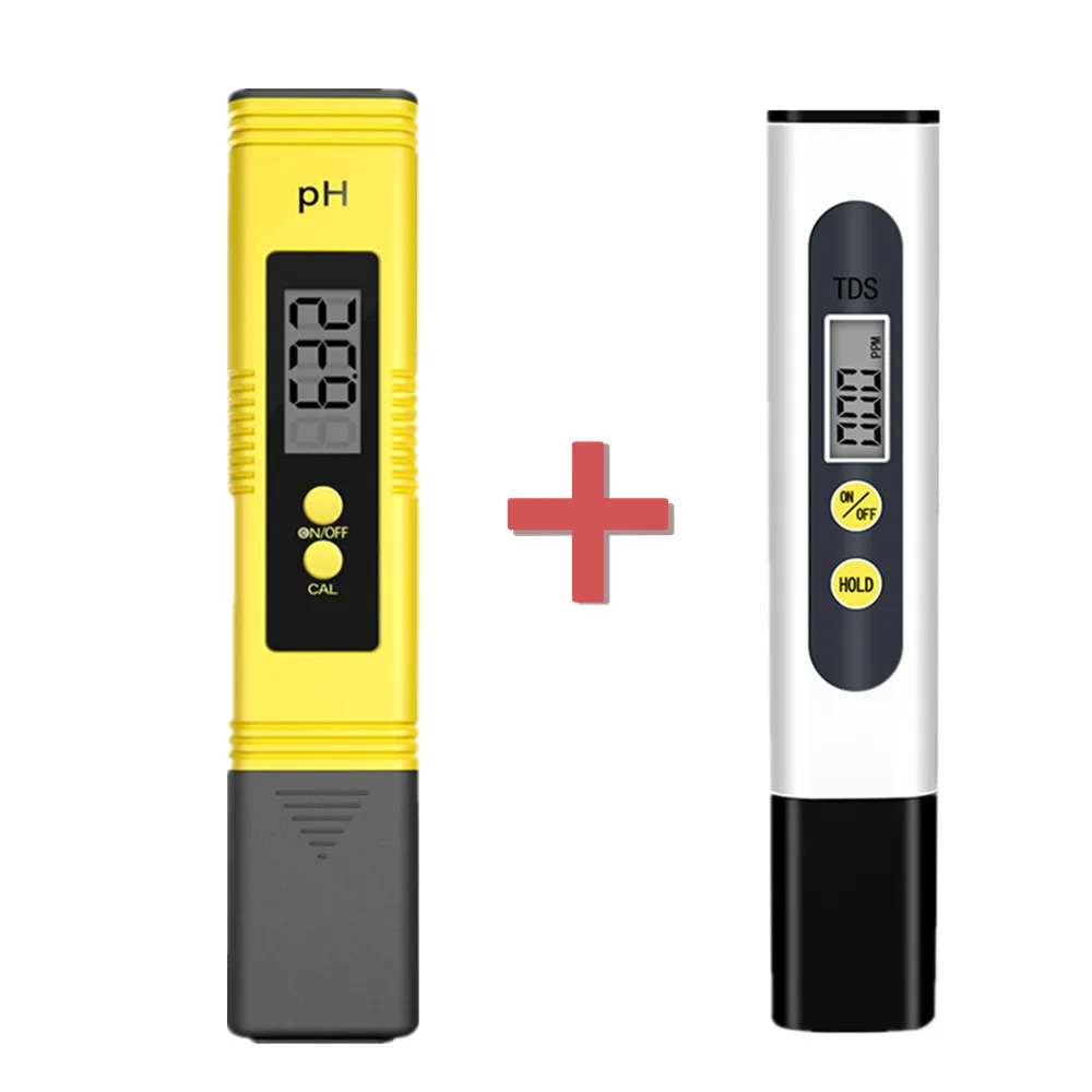 TDS Meter 0-9990ppm Digital PH Meter 0.01 PH High Precision Pen Water Tester TDS&PH Meter 0-14 PH