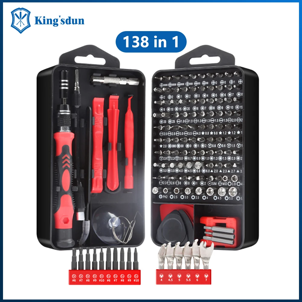 Conjunto de chaves de fenda de precisão Bits magnéticos Kits de ferramentas portáteis pequenos para