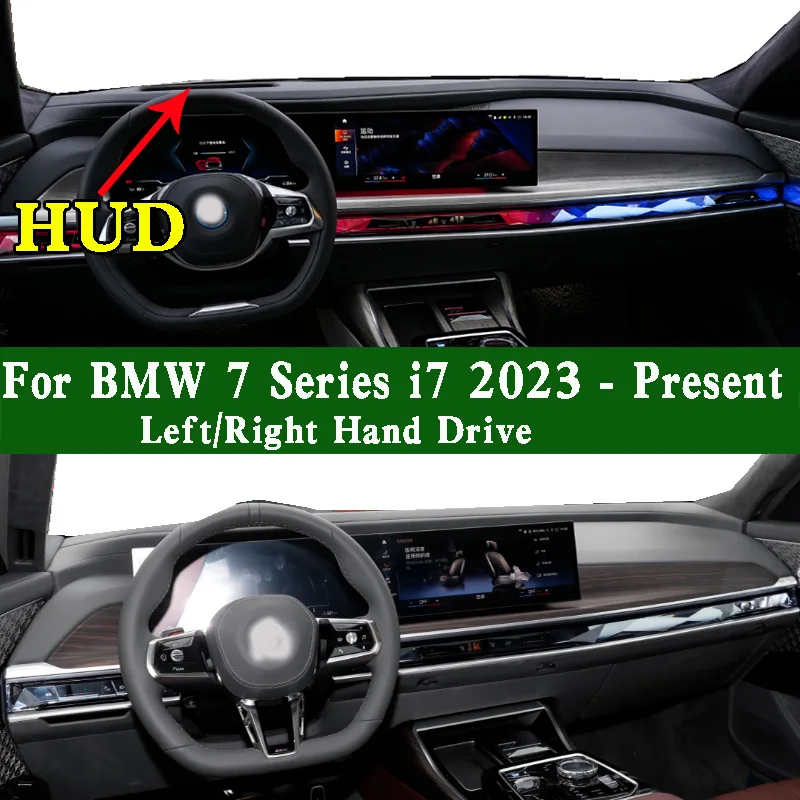 Para bmw série 7 i7 2023 2024 carro-estilo dashmat painel de instrumentos capa almofada protetora