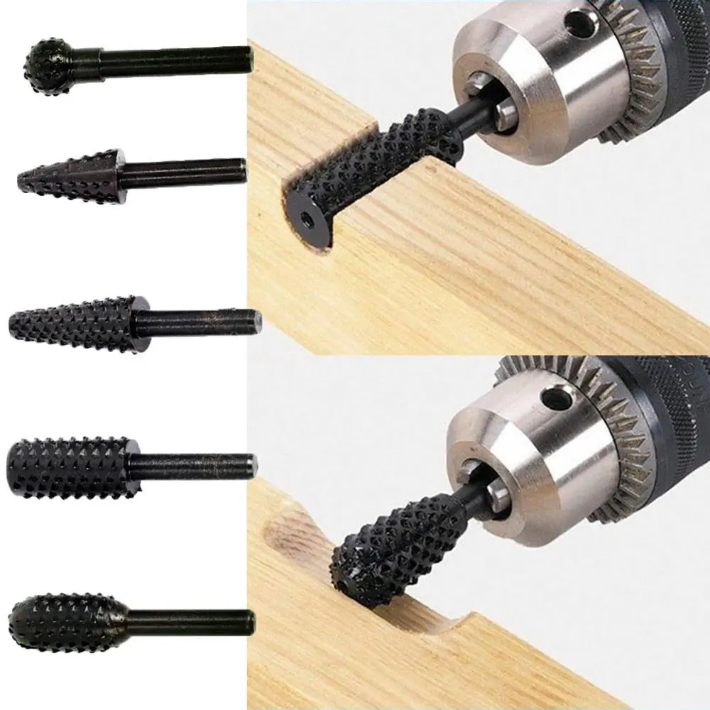 1/4'' 5PCS Drill Bit Set Cutting Tools for Woodworking Knife Wood Carving Tool Carpentry Wood