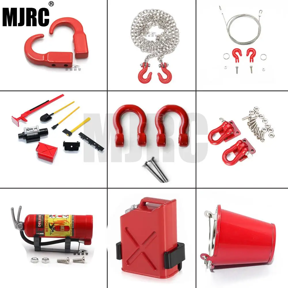 Rc Tow Trailer Chain Hook Shackles Mini Fuel Tank Oil Drum For 1/10 Crawler Car Axial Scx10 D90 Cc01