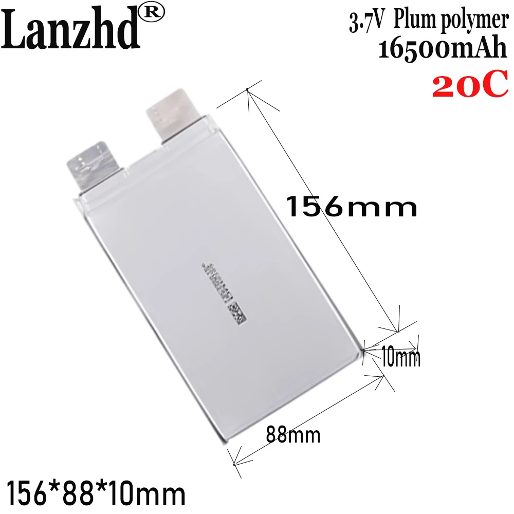 Equipamento alto da bateria da pilha 3.7 mah 16500 da mentira do polímero de lipo da bateria 20c de