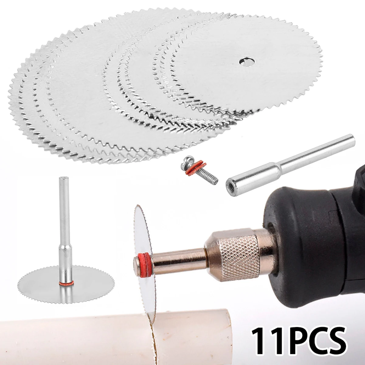 11/ 32pcs Mini Circular Saw Blade Set Professional Woodworking Cutting Disc with 1 Pole 22mm 25mm