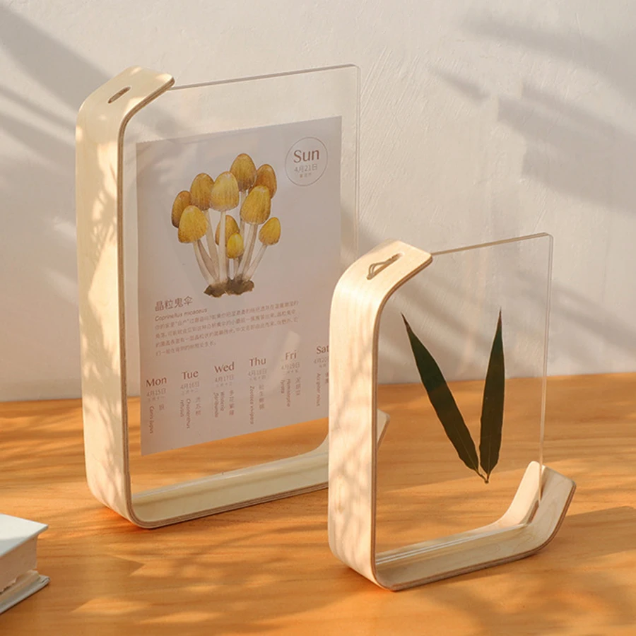 Acrylic Wooden Photo Frame Herbarium Display Frame Calendar DIY Frame Photo Frames For Wedding Party