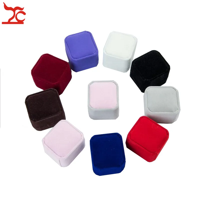 High Quality Square Wedding Velvet Earrings Ring Box Amazing  Engagement Party Earring Jewelry