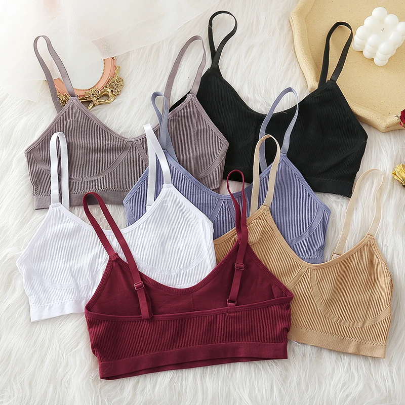 Women Tank Crop Top Seamless Underwear Female Crop Tops Sexy Lingerie Intimates Wire Free Brassiere