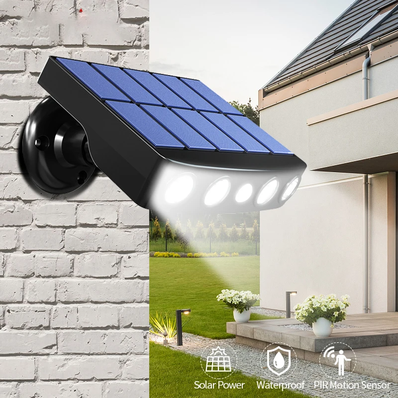 Powerful Solar Powered Led Wall Light Outdoor Motion Sensor Waterproof IP65 Lighting for Garden Path