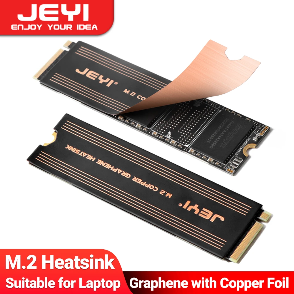 JEYI Grafeen M.2 SSD koellichaam, dubbellaags grafeen en koperfolie ontwerp koelerradiator voor laptop pc NVMe NGFF 2280-schijf